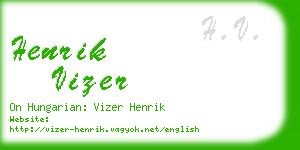 henrik vizer business card